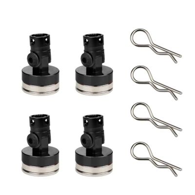 for HSP Drift for Sakura for Redcat 1/10 4pcs Body Posts Magnet Invisible Fixed Mount with Clip RC Car Parts RC Car Parts(Black)