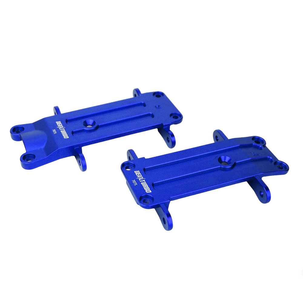 BEAXTURBO Racing Upgrade Parts RC CNC Aluminum Front Rear Tie Bar Pin Mount for Traxxas XRT X-MAXX1:5 (Blue)