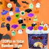 120 PCS Halloween Mochi Squishy Toys fillers with Storage Box  Non Candy Trick or Treat Gifts for Kids, Cute Halloween Party Favors, Pumpkin Ghost Spider Designs, Classroom Prizes, Stress Relief Toys view 2