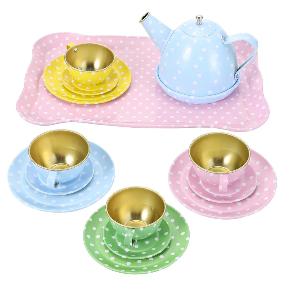 TOYANDONA 1set Mini Tea Ware Toy Simulation Kitchen Kit for Boys and Girls Fun Role Play Tea Accessories for Cognitive Development and Imagination and Design