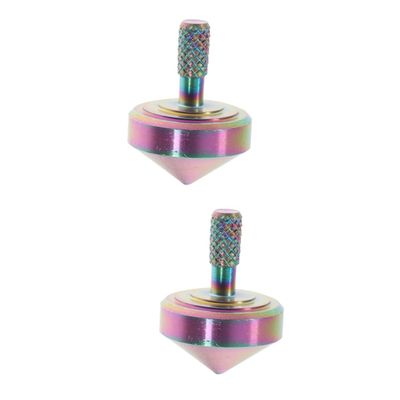 BESTonZON 2pcs Top Alloy Gyroscope Desktop Toy for Adults Educational Accessory Lightweight Portable for and Balance Physics