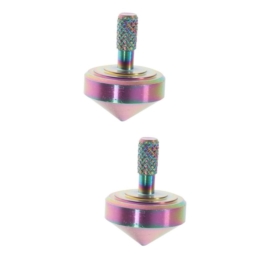 BESTonZON 2pcs Top Alloy Gyroscope Desktop Toy for Adults Educational Accessory Lightweight Portable for and Balance Physics