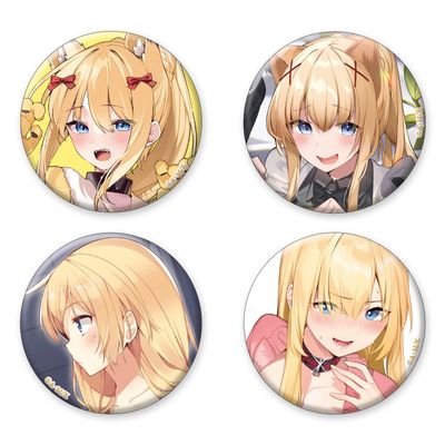 KADOKAWA Blessing on this Wonderful World! Birthday 2025 Tin Badge Set of 4 Ducnes Diameter Approx. 2.1 inches (54 mm) Steel