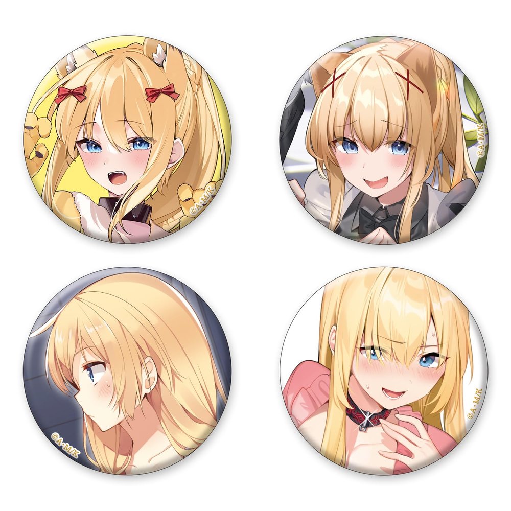 KADOKAWA Blessing on this Wonderful World! Birthday 2025 Tin Badge Set of 4 Ducnes Diameter Approx. 2.1 inches (54 mm) Steel