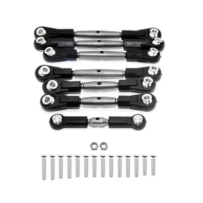 7Pcs Steel Steering Link Rod Linkage Servo Rod Set for Tamiya TT-02B TT02B 1/10 RC Car Upgrade Parts Accessories