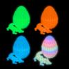 Flavery 4 Pack 3D Printed Dragon in Egg - Mini 3D Dragon Eggs, Cute Classroom Prizes, Party Favors, Surprise Gift for Birthday, Easter, Christmas, Desk Pet Figure (Glow Green+Blue+Orange+Rainbow) view 1