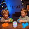 Flavery 4 Pack 3D Printed Dragon in Egg - Mini 3D Dragon Eggs, Cute Classroom Prizes, Party Favors, Surprise Gift for Birthday, Easter, Christmas, Desk Pet Figure (Glow Green+Blue+Orange+Rainbow) view 2