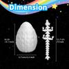 Flavery 4 Pack 3D Printed Dragon in Egg - Mini 3D Dragon Eggs, Cute Classroom Prizes, Party Favors, Surprise Gift for Birthday, Easter, Christmas, Desk Pet Figure (Glow Green+Blue+Orange+Rainbow) view 3