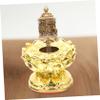 ABOOFAN Religious Buddha Figurine Base Hand Cranked Wheel Stand Lotus-Shaped Support Meditation Gifts Home Decor Stable view 4