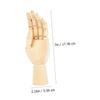 DOITOOL Unique Design Wooden Hand Dolls 2pcs Hand Model Figures for Art Study Movable Joint Puppet view 2