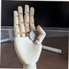 DOITOOL Unique Design Wooden Hand Dolls 2pcs Hand Model Figures for Art Study Movable Joint Puppet view 3