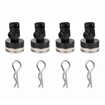 4pcs/lot Magnetic Invisible Body Post Mounting Contact Shell Post + Clip 1/10 RC Drift Car Compatible with Traxxas HSP Sakura Redcat(Black)