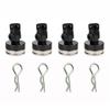 4pcs/lot Magnetic Invisible Body Post Mounting Contact Shell Post + Clip 1/10 RC Drift Car Compatible with Traxxas HSP Sakura Redcat(Black) view 1