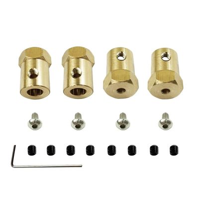 4PCS 5mm to 12mm Brass Combiner Wheel Hub Hex Adapter for WPL B14 B16 B24 B36 C14 C24 MN D90 D91 RC Car Spare Parts