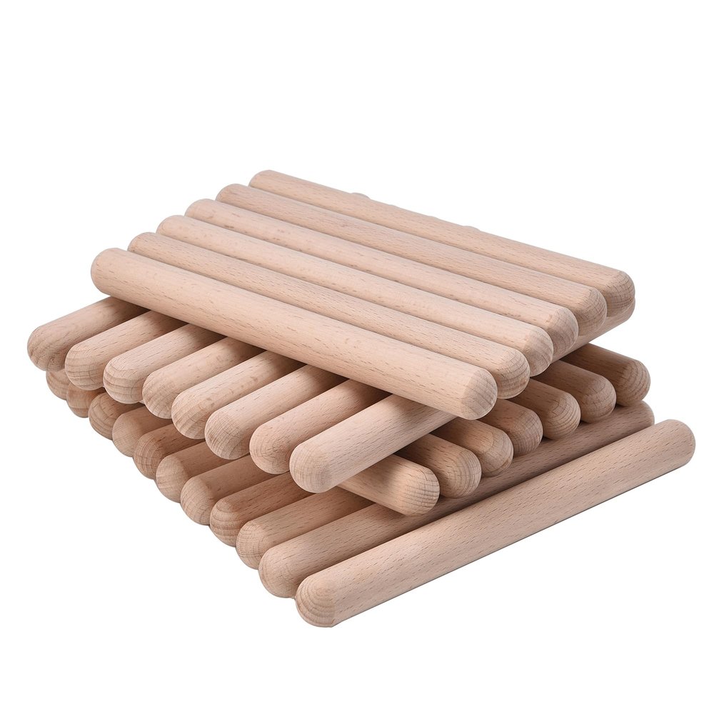 32 Pack Rhythm Sticks, 8 Inch Wood Music Lummi Stikcs for Kids