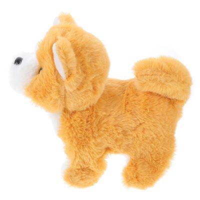Milisten 1pc Simulation Electric Dog Barking Dog Plaything Shape Plaything Imitation Adorable Electric Corgi Model Pp Cotton Orange