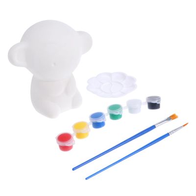 Abaodam DIY Boys and Girls Monkey Shape Graffiti Ceramic Piggy Bank Paintable Toy Boy Girl Toy
