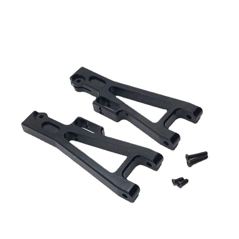 2Pcs Metal Lower Suspension Arm Swing Arm for JLB Racing Cheetah 11101 21101 J3 Speed 1/10 RC Car Upgrade Parts(Black)