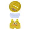 niannyyhouse 17cm Doll Clothes Hat White T-Shirt Animal Print Overalls 15cm Plush Doll Dressup (Yellow) view 1
