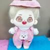 niannyyhouse 17cm Doll Clothes Hat White T-Shirt Animal Print Overalls 15cm Plush Doll Dressup (Yellow) view 2
