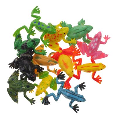 BESTonZON 24pcs Miniature Frogs Figurines Frog Model Toys for Boys and Girls Birthday Decorations
