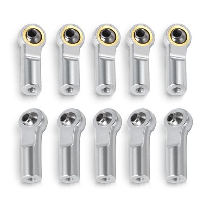 10/20pcs Orthodontic M3 Ball Head Aluminum L26mm Linkage Tie Rod Ends Metal Bend/Curved Ball Joints for 1/10 RC Car(Sliver 20pcs)