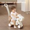Deer COCO 4 in 1 Rocking Horse for Toddlers 1-3, Baby Ride On Toys with Balance Board & Push Handle, Convertible Push Car, Birthday Gift for 1 Year Old Boys Girls (Tan) view 3