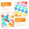 BESTonZON 72pcs Polyhedral Dice Set Sided Transparent Acrylic Dice for Board Games Classroom Math and Parties Collection Each view 4
