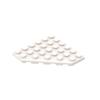 Gobricks 6106 Circular Plate Wedge Plate 6x6 Cut Corner, White, 10 pcs view 1