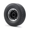 2PCS CNC Metal Alloy Front Wheel Hub Rim with 28mm Width Black Rubber Tires for 1/14 Tamiya RC Trailer Tractor Truck(1Pcs Wheel Rim) view 3