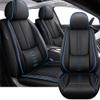2 Front Car Seat Covers for Chrysler Concorde 2003-2004 Waterproof Seat Covers with Lumbar Support Nappa Leather Anti-Slip Car Seat Cover for Chrysler ConcordeBlack&Blue-Standard view 1