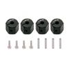 4Pcs 12MM Wheel Hex Hub Thickness 8mm/9mm/10mm/11mm/12mm for 1/10 RC Crawler Axial SCX10 MST 90046 RC Car Part(4PCS 10MM Red) view 3