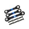 3pcs Alloy Adjustable Tie Rod Tie Links Steering Rods for 1/10 Tamiya TT02 TT02T TT01 TT01E TT01D RC Crawler Car Parts(Blue) view 1
