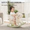 Deer COCO 4-in-1 Rocking Horse Toy for Toddlers 1-3 | Plastic Push Walker with Balance Board & Wheels, Ride-On Rocker Gift for 1 Year Old Boys Girls(Green) view 3