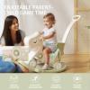 Deer COCO 4-in-1 Rocking Horse Toy for Toddlers 1-3 | Plastic Push Walker with Balance Board & Wheels, Ride-On Rocker Gift for 1 Year Old Boys Girls(Green) view 4
