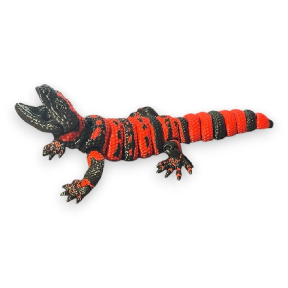Articulated Gila Monster, Banded | Home Dcor and Office Desk Toys | Autism, ADHD, Sensory | 3D Printed Gift