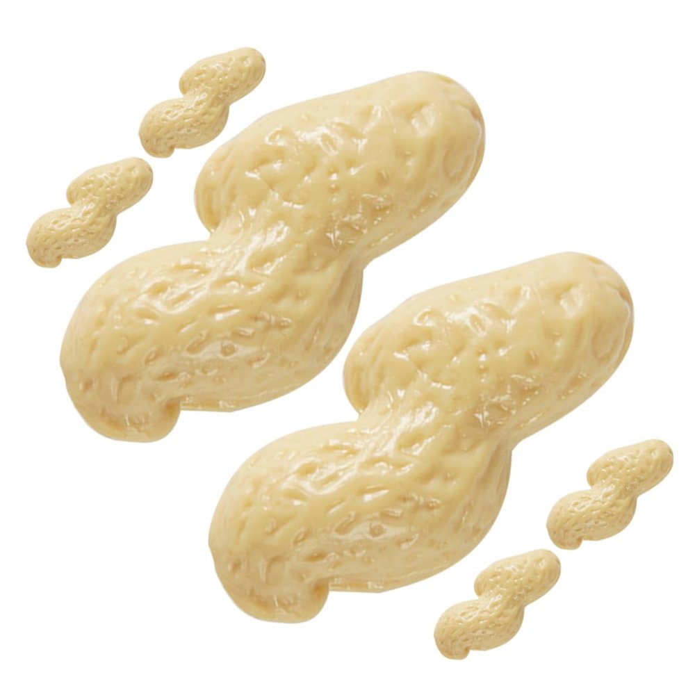 Abaodam 6pcs Simulated Peanut Models Realistic Faux Peanut Props for Kitchen Home Decor Photography and Early Childhood Teaching