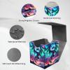 GYSYSQSH Card Deck Box for MTG Commander A Dragon Design Fits 100+ Sleeved Cards PU Leather Trading Card Case with Magnetic Closure Waterproof Storage Box for Magic TCG CCG Cards view 3