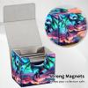 GYSYSQSH Card Deck Box for MTG Commander A Dragon Design Fits 100+ Sleeved Cards PU Leather Trading Card Case with Magnetic Closure Waterproof Storage Box for Magic TCG CCG Cards view 4