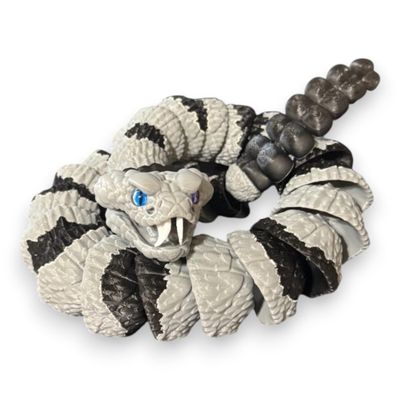 Articulated Snake, Banded Rock Rattlesnake | Home Dcor and Office Desk Toys | Autism, ADHD, Sensory | 3D Printed Gift
