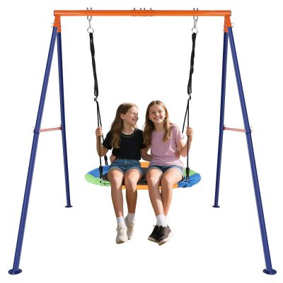 40Saucer Swing with Stand for Frame,Outdoor Heavy Duty Swing Set Up to 500 Pounds with Heavy Duty Metal,Outdoor Kids Play Equipment