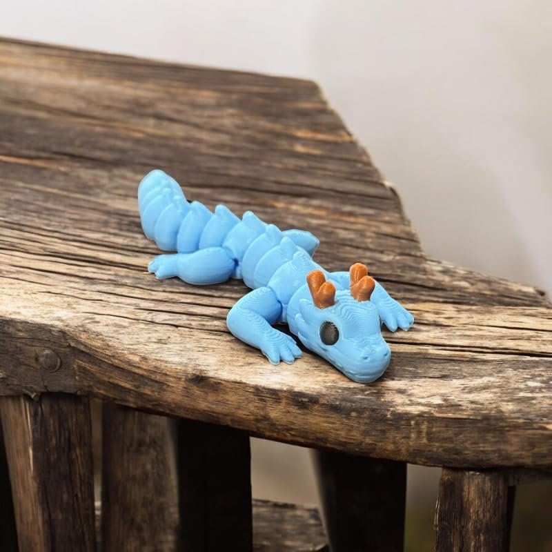 Articulated Dragon, No Wings, Antlers | Home Dcor and Office Desk Toys | Autism, ADHD, Sensory | 3D Printed Gift
