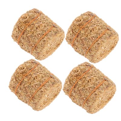 JECOMPRIS 4pcs Mini Hay Bales for Dollhouse Decor Realistic Farmhouse Ornaments for Table Decoration Scene Layouts Unique Craft Accessories