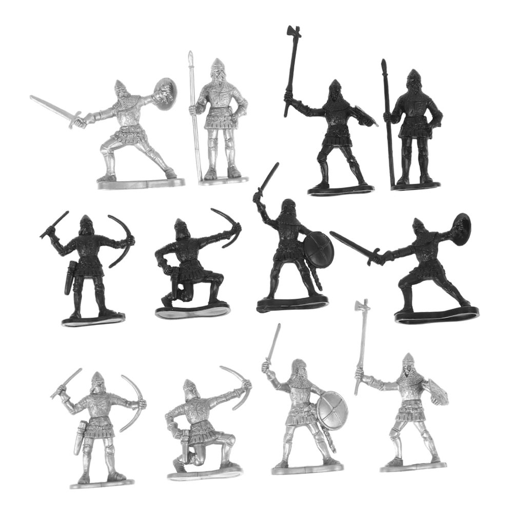 CIYODO 60pcs Intriguing Medieval Design Sand Table Toy Soldiers Model Toy Soldier Random Style