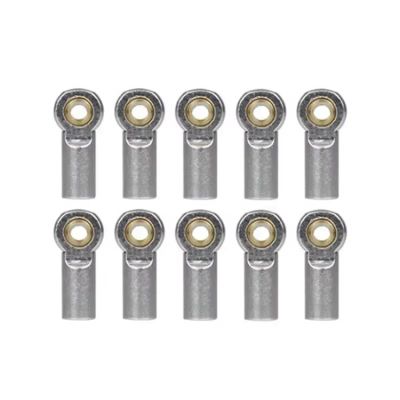 Compatible with Axial for SCX10 D90 D110 for Tamiya CC01 1/10 RC Car Crawler 10Pcs Metal M3 Link Tie Rod End Ball Joint RC Tie Link Rods(Silver)