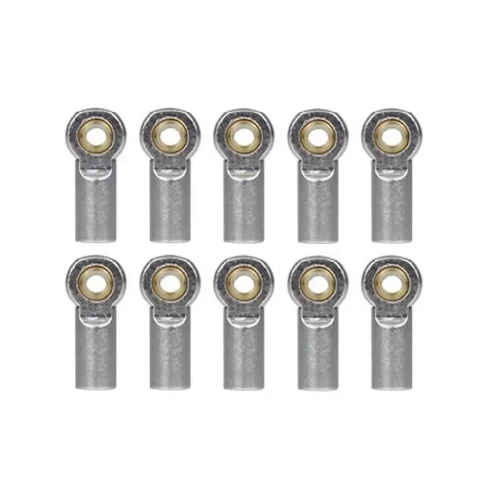 Compatible with Axial for SCX10 D90 D110 for Tamiya CC01 1/10 RC Car Crawler 10Pcs Metal M3 Link Tie Rod End Ball Joint RC Tie Link Rods(Silver)