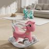Runboll 4 in 1 Rocking Horse for Toddlers, Baby Rocking Toy with Push Handle, Backrest & Detachable Balance Board, Riding Horse Toy for Baby Girl and Boy, 1-3 Years Old Kids Riding Birthday view 3