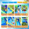 10-in-1 Bounce House, Inflatable Water Slide w/Splash Pool, Jump Area, Climbing Wall,Basketball, Football, Ball Shootings, 450W Air Blower, 13.3x11.3FT Bouncer Castle for Kids Backyard Indoor Outdoor view 2
