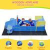 Airplane Wooden Sandbox - Imaginative Sky Voyage Adventure,Innovative Drainage System with Liner,Kids Sandpit for Ages 3-8 for Beach, Patio, Backyard view 2