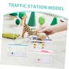 Sosoport 1set Bus Shelter and Gas Station Model Kit for Boy Girl Engaging Boy Girl Toy Road Signs Educational Sand Table Props for Creative Play view 3